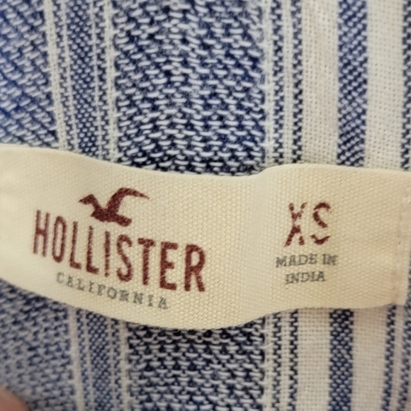 Hollister | Blue & White Striped Peplum Tank Top Size XS - Picture 5 of 5